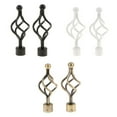 thumbnail image 2 of Jingsheng 2Pcs Curtain Rod Ends Drapery Pole Head for Dia. 28mm Rod Twist#White, 2 of 9