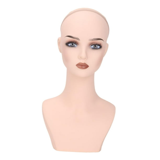 Cabeza de maniquí femenina, cabeza de maniquí, accesorio de exhibición profesional para mesa, peluca estable Estilo I