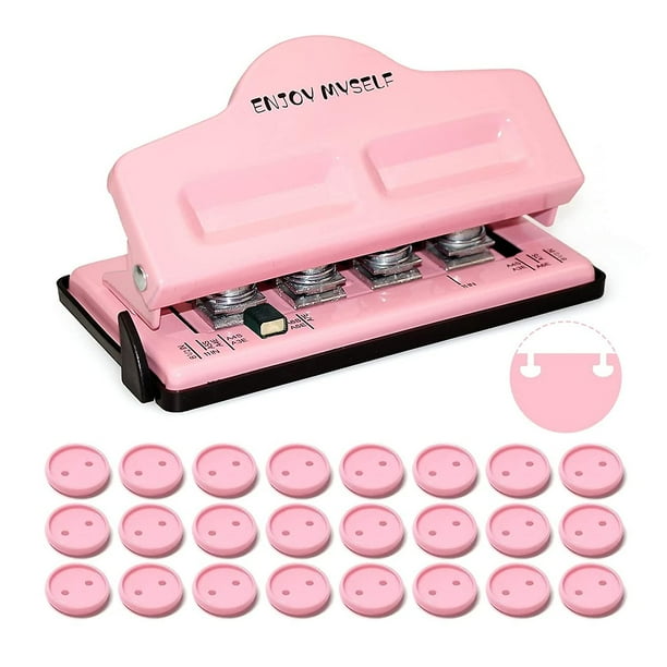Mushroom Hole Punch Arc Disc Bound Planner Binding Puncher Mini 4 Hole Discbound Paper Punch With 24 Binding Ringspink SEBNEEI