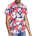 thumbnail image 2 of KUIFORTI Hibiscus Flower Matching Outfits for Couples with Soft Fabric His and Hers Summer Outfits Shirts for Men Breathable 4-Way Stretch Suitable for Everyday Casual Wear, 2 of 5