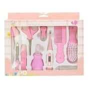 10pcs Baby Kids Health Care Groom Set Brush Nail Hair Thermometer Kit Pink Gift