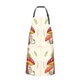 thumbnail image 2 of Naloa Frog Sitting On Mushroom Apron Kitchen Aprons with Pockets for Women Men Chef, 2 of 8