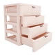 thumbnail image 5 of GOOHOCHY Cajones apilables: Organizador de maquillaje de plástico con 4 cajones para escritorio, estuche multiusos para cosméticos, tocador y oficina., 5 of 8
