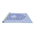thumbnail image 2 of Ahgly Company Machine Washable Indoor Round Medallion Blue Traditional Area Rugs, 7' Round, 2 of 4