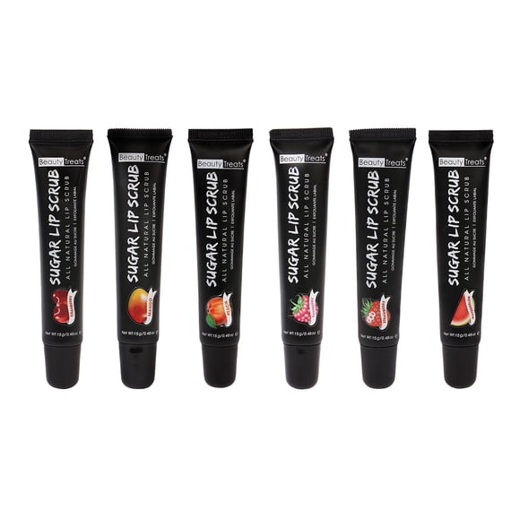 Beauty Treats Beauty Treats Juego de tubos exfoliantes labiales con azúcar de 6 sabores