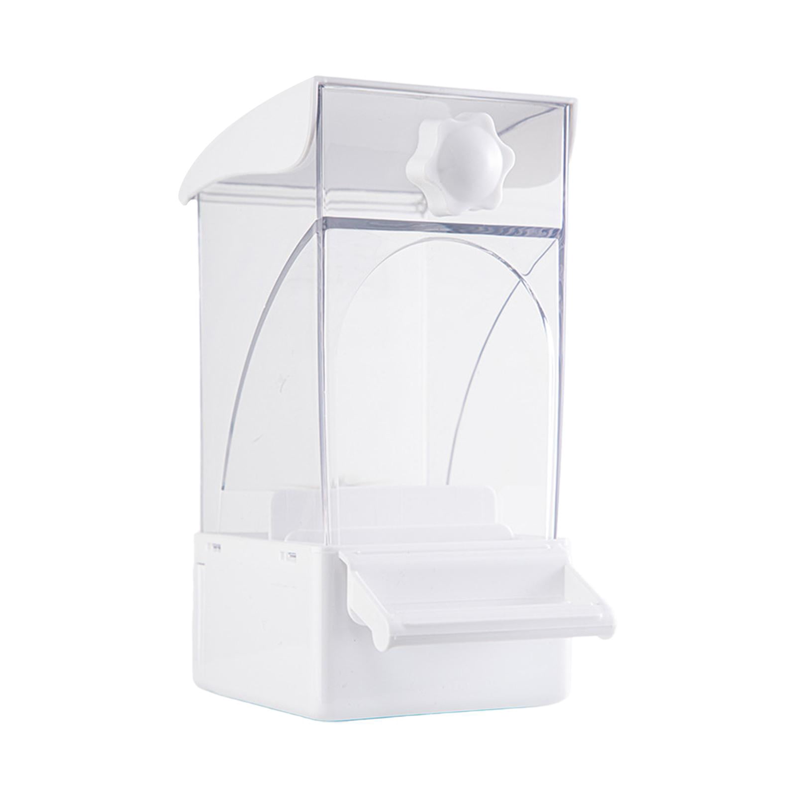 Bird Feeder Cage Accessory Food Bowl Large Capacity Clear Design for Parakeets Canaries Small Birds