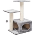 thumbnail image 5 of TRIXIE Valencia Plush & Sisal 3-Level 28" Cat Tree with Scratching Posts & Condo, Gray, 5 of 8