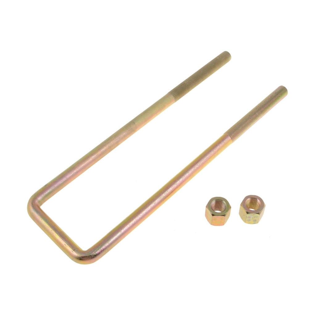 KarParts360 Threaded U-Bolt - Steel | Yellow Zinc | Square U-Bolt | Heat Hardened | Fine Thread | 5/8 Inches Thread Diameter