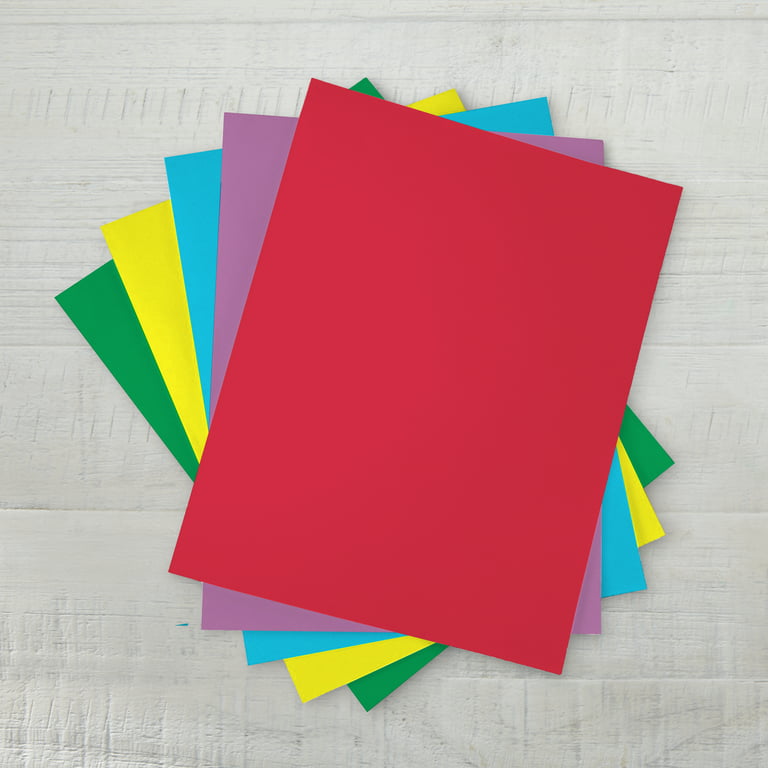 Pen + Gear Cardstock Paper, Assorted Bright, 8.5 x 11, 65 lb, 100 Sheets 