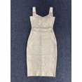 thumbnail image 1 of HH Stretch Bandage Dress Bronzing and Silver Plating Tight Dress Banquet Party Dress Skirt, 1 of 1