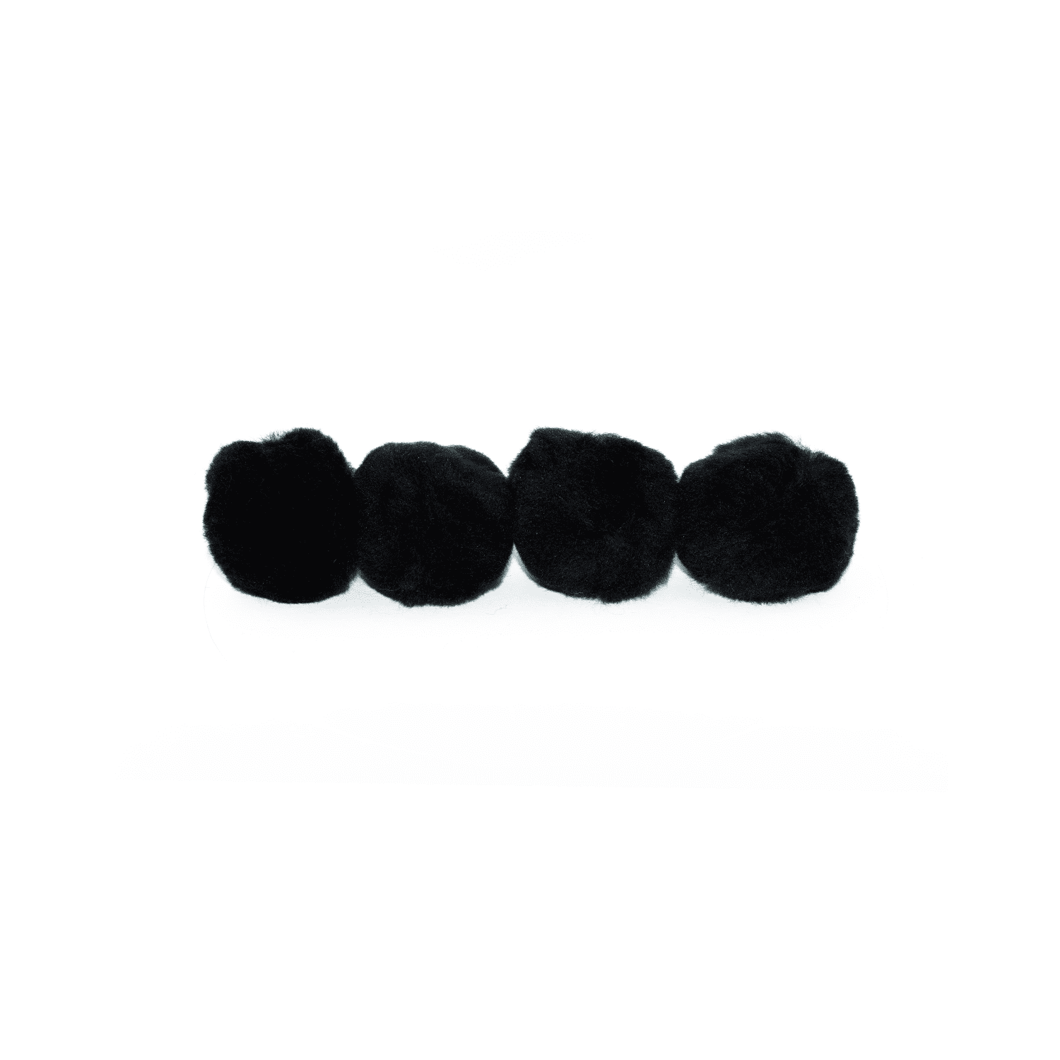 2.5 Inch Black Large Craft Pom Poms 15 Pieces