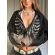 thumbnail image 3 of Chaqueta gótica con diamantes de esternón para mujer, abrigo holgado con capucha académica oscura de otoño, sudadera de manga larga estilo punk, 3 of 6