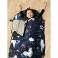 thumbnail image 6 of Girls Sleeping Bags for Kids w. Carrying Backpack - Star Unicorn Rainbow, 6 of 6