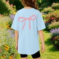 thumbnail image 6 of Little Girls Casual Short Sleeve T Shirt Crewneck Printed Top Clothing Light Blue Size 6-7T, 6 of 6