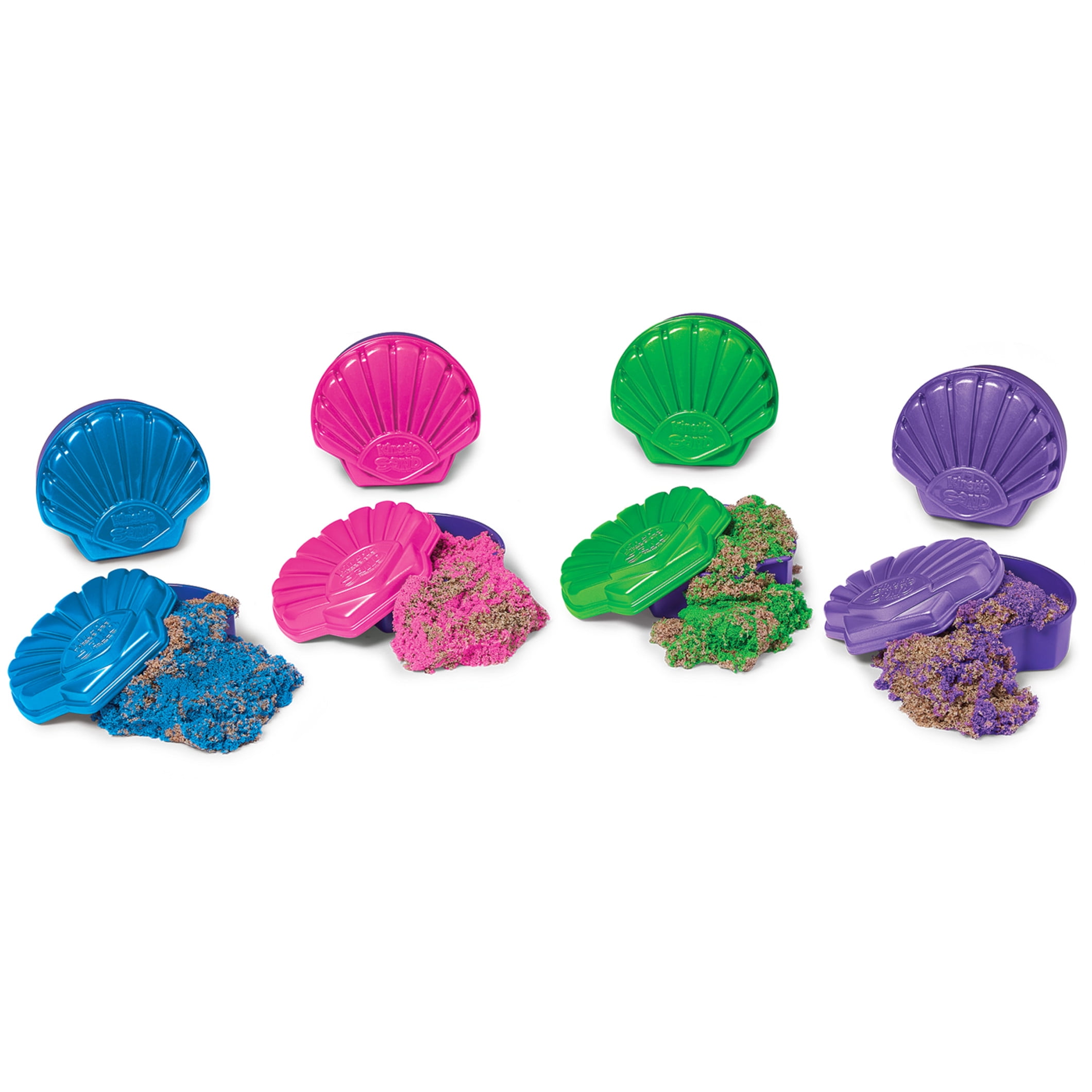 Kinetic Sand, Seashell Containers 8-Pack, for Kids Ages 3 and up