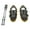 Grey+Gold+ Black, variant on Grey/Gold/Black Ski Snowshoes Set with Adjustable Poles.PE/Aluminum/Steel,-40°C Resistant,Double Ratchet Fasteners,66-154lbs Load,35-40EUR Fit