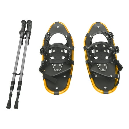 Snowshoes with Adjustable Trekking Poles, Lightweight Design, Anti-Slip Claws, Ideal for Skiing and Winter Adventures