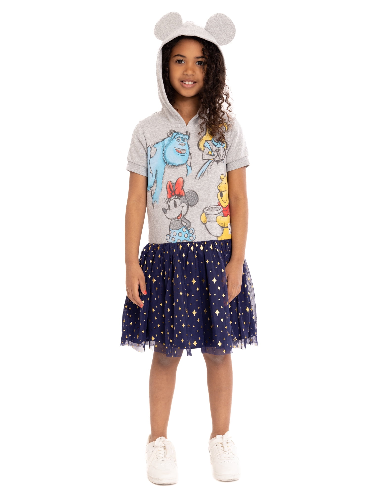 Disney Girls Hooded Cosplay Dress with Tulle Skirt, Sizes 4-16