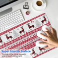 thumbnail image 4 of Long Mouse Pads for Desk,Red and White Christmas Reindeer Pattern Desk Mats on Top Of Desks, Desk Mouse Pad Extra Large with 3mm Non-Slip Base and Stitched Edge for Gaming,Office,Work,Home 31.5x11.8in, 4 of 5