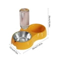 thumbnail image 3 of SHENGXINY Stainless Steel Cat Food Bowl and Water Bowl Set - 2 in 1 Automatic Gravity Water Dispenser, Integrated Food Water Bowl for Small Medium Dogs & Cats Orange 11.81x4.72x10.24in, 3 of 6