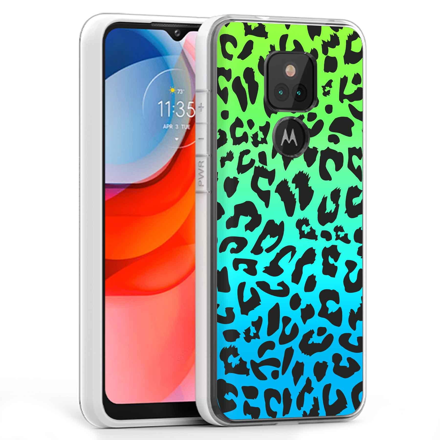 TalkingCase Clear Phone Case Cover Motorola Moto G Play 2021,Moto G Play,Cool Leopard Print,Light,Flexible,ProtectUSA