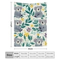 thumbnail image 3 of FCXZI Flannel Blanket Koala Leaves Pattern Reversible Cozy Gift 60*80in, 3 of 7