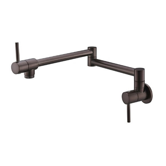 Kitchen Brass Pot Filler Tap, Wall Mounted Foldable Faucet, Single Cold Single Hole Rose Gold Sink Tap ,Easy to Install