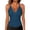 Dark Blue, variant on Women Sleeveless V Neck Button Front Casual Tank Top Solid Color Simple Design for Layering or Standalone Wear