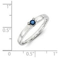 thumbnail image 3 of 14K White Gold Ring Band Mother's & Family Semi Mount Diamond center Stone Mounting 4 mm, Size 8, 3 of 3