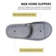 thumbnail image 5 of Zapatillas Retro Punta Cerrada Lavables Reutilizables para Huéspedes del Hogar del Hotel (29CM 41 Gris, 5 of 6