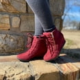 thumbnail image 3 of Women High Top Wedge Heel Sneakers Platform Lace Up Shoes Ankle Bootie, 3 of 6