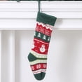 thumbnail image 2 of Dalrosia Knit Christmas Stockings, Snowflake Reindeer Snowman Personalized Cable Knit Stockings for Christmas Candy Gifts Decor, 2 of 2