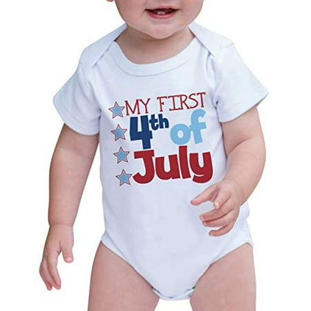 

7 ate 9 Apparel Baby s First 4th of July Onepiece Red