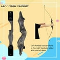 thumbnail image 5 of 58" Takedown Wooden Riser Recurve Bow Bamboo Limbs Lightweight Right/Left Handed Hunting Target Shooting 25-65Lbs, 5 of 7