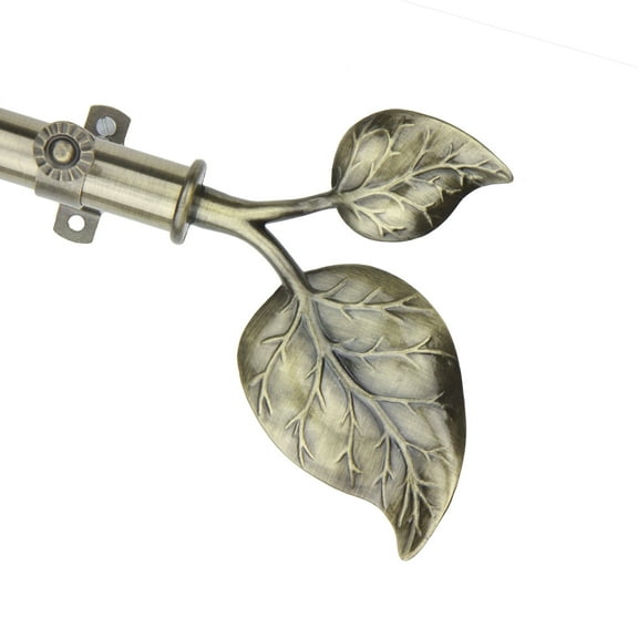 Domovina Plush 13/16" Single Curtain Rod-Color:Antique Brass,Size:120-170"