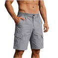 thumbnail image 5 of cfhntfmh Men's Casual Cargo Shorts Stretch Elastic High Waist Work Short with Multi Pockets Lightweight Summer Outdoor Shorts, 5 of 7