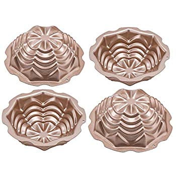 Nonstick Round Baking Cake Pan 5.5 Inch 4 PCS ForTomorrow Mini Quiche Pie Pans Stainless Steel Tart Pan 1 Inch Deep for Baking Black