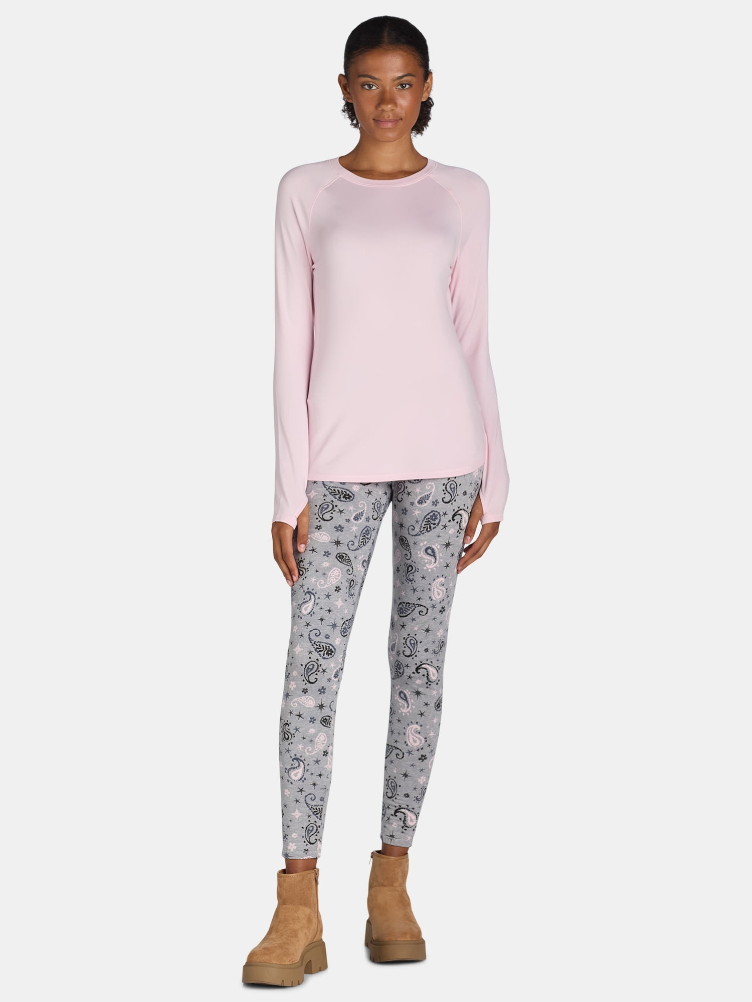 ClimateRight by Cuddl Duds Base Layer 2-piece Base layer Top and Legging Set (Women's and Women's Plus)