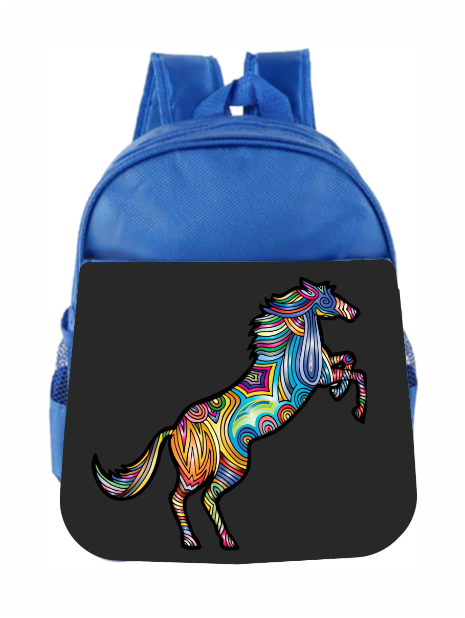 Accessory Avenue Preschool Backpack Horse Pattern Silhouette Kids