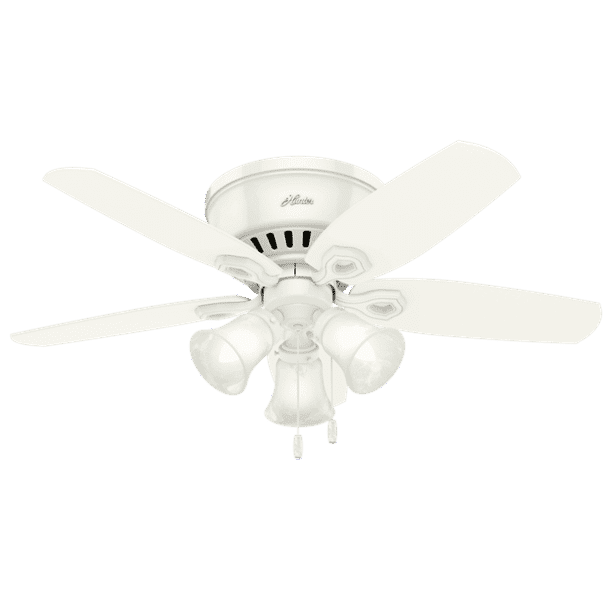 Hunter 51090 Builder 42 3 Light Indoor Ceiling Fan In White Com Light Indoor Ceiling Fan, Hunter White Ceiling Fans