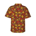 thumbnail image 3 of Uemuo Fall Leaves Printed Regular Fit Short Sleeve Casual Hawaiian Shirt for Men,Aloha shirt,Tropical shirt,Floral print shirt,Vacation Beach shirt-Small, 3 of 9