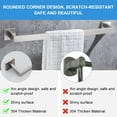 thumbnail image 6 of stusgo Silver 5-Piece Square Bathroom Hardware Set,40cm Towel Bar,Toilet Paper Holder,Towel Ring,and 2 Towel Hooks,SUS 304 Stainless Steel Bathroom Accessories,Wall Mounted Towel Rack Kit（Silver）, 6 of 6