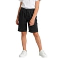 thumbnail image 5 of Atogsazn Kids Boys Summer Short Jeans Chlidrens Casual Wide Leg Drawstring Denim Shorts with Pocket Pants Black 9-10 Years Fashion, 5 of 7