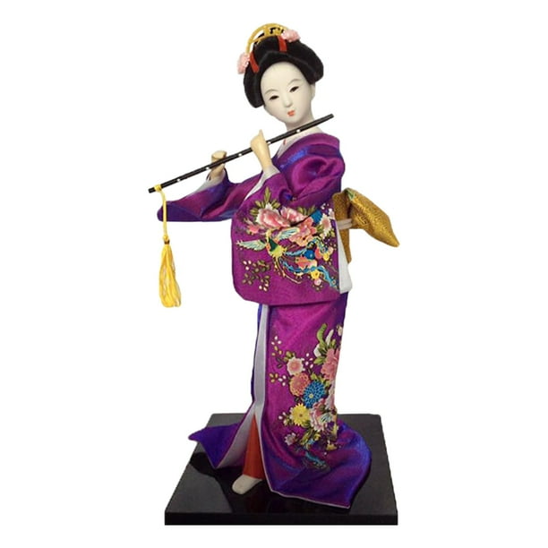Muñeca geisha japonesa con kimono, figura coleccionable, escultura, estatuilla, figura de escritorio Estilo H