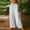 White, variant on Endives Women's Baggy Linen Pants Wide Leg Pants Basics Elastic Waist Comfortable Quick Drying Soft Pant Streetwear Beach Khaki