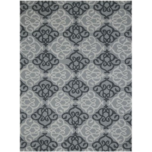Amer PAZ247696 7 ft. 6 in. x 9 ft. 6 in. Piazza Modern Design Multi-Purpose Rug, Ebony