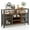 Rustic Brown + Black, variant on Spaco 55-Inch Buffet Sideboard, Wine Bar Cabinet with 8-Bottle Wine Racks and Wine Glass Holders, Cabinet for Indoor, Rustic Brown