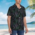 thumbnail image 5 of Haiem Lavender Flowers Printed Hawaiian Shirt for Men - Men’s Casual Beach Summer Shirts - Stretch Fabric with Modern Fit-3X-Large, 5 of 9