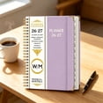 thumbnail image 6 of A5 English Schedule Planner 2026-2027 Monthly Academic Agenda Book Spiral Bound Journal Notebook with Dividers Inner Pocket for Office, AKLJWH, 6 of 6