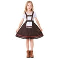 thumbnail image 3 of FYMNSI Girls Oktoberfest Dress German Bavarian Dirndl Dresses 3 Piece Beer Festival Outfit Set Coffee 8-10 Years, 3 of 6